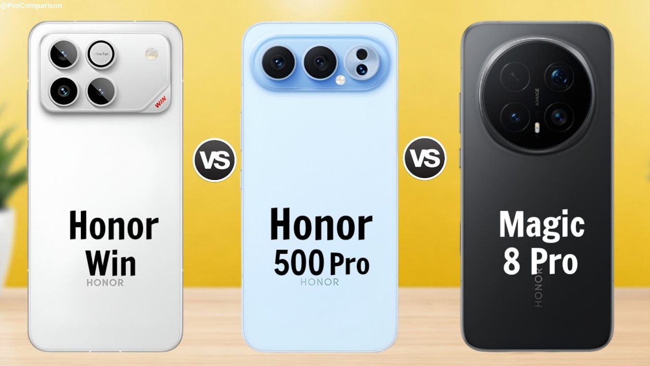Honor Win 5G против Honor 500 Pro 5G против Honor Magic 8 Pro 5G || Полное сравнение