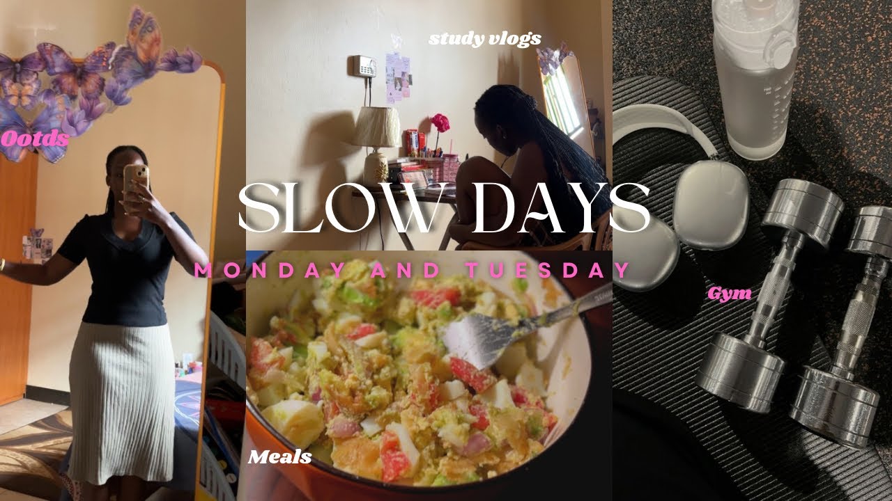 Slow start of the week(Monday and Tuesday); gym, studying, ootds