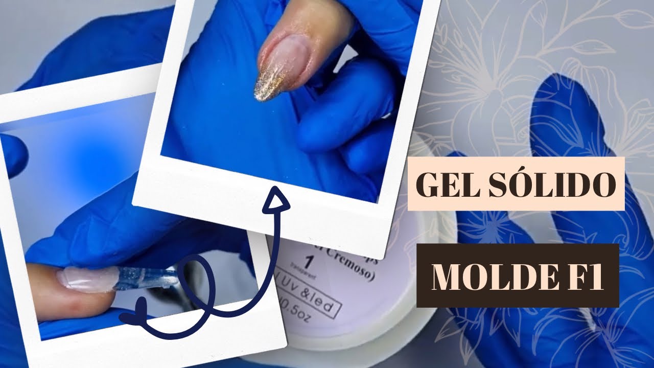 Gel Sólido no Molde F1/Baby Glitter/MissLú Nails