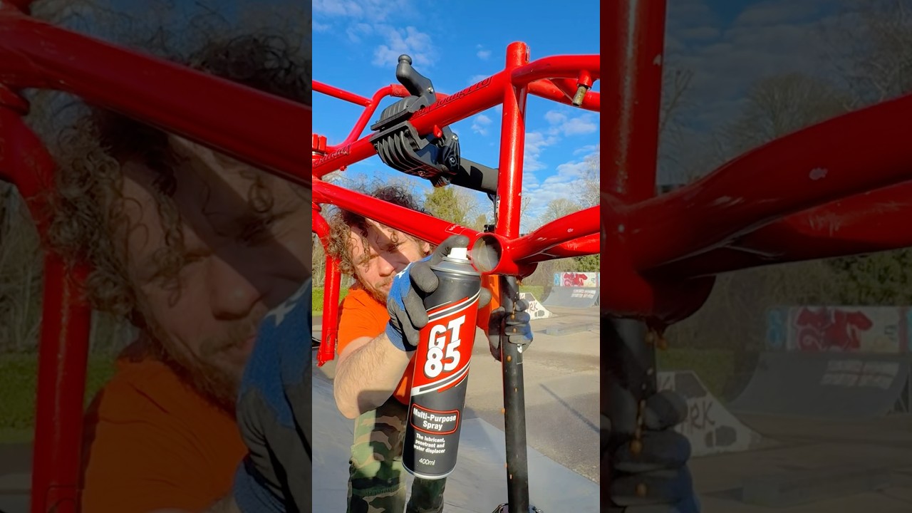Customising My Rare BMX Inside The Skatepark!‼️😱 Satisfying GT85 Bike Repair #bmx #asmr #bikelife