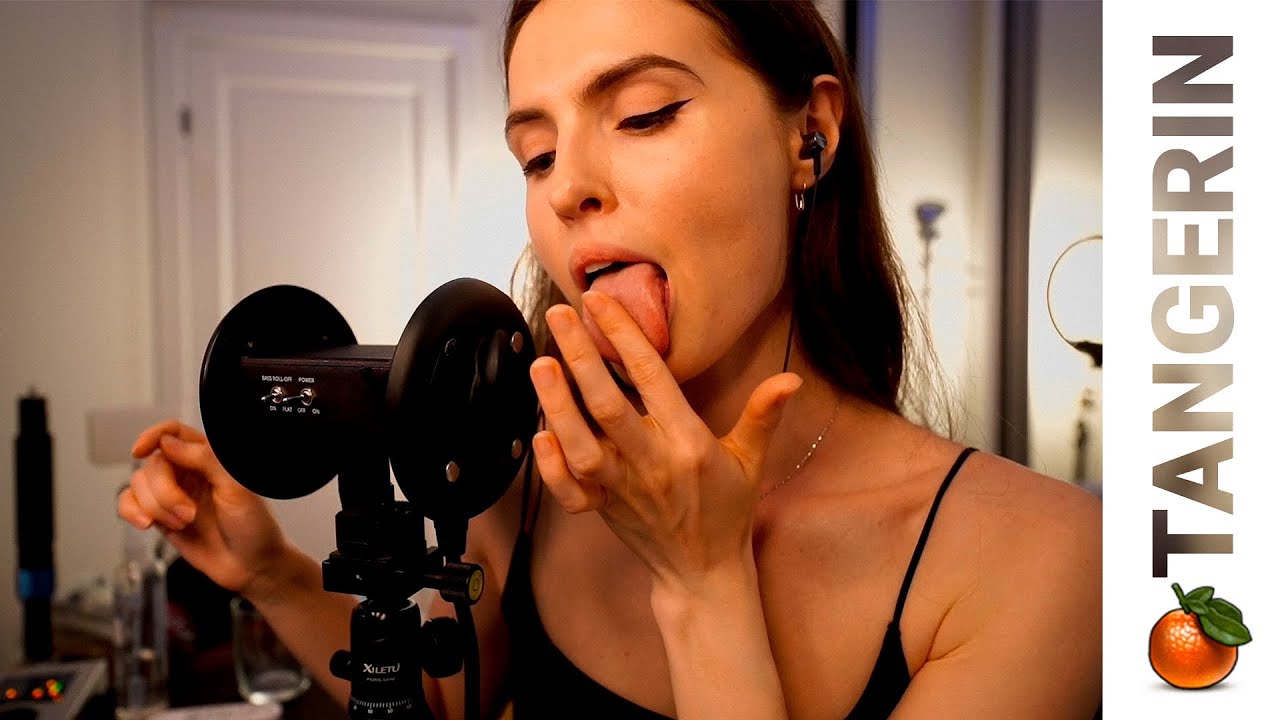 ASMR Spit Painting / Purring / Deep Tongue Fluttering | Tangerin