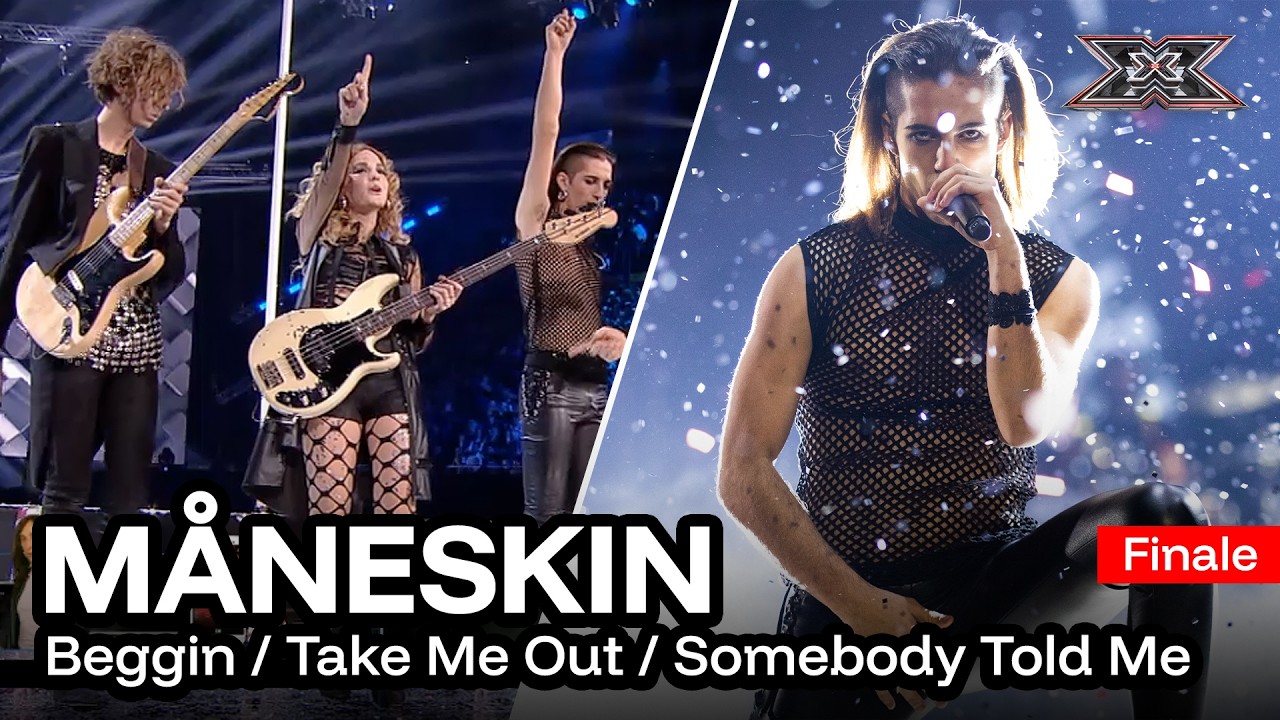 I Måneskin infiammano il Forum di Assago con il loro medley alla Finale di X Factor Italia