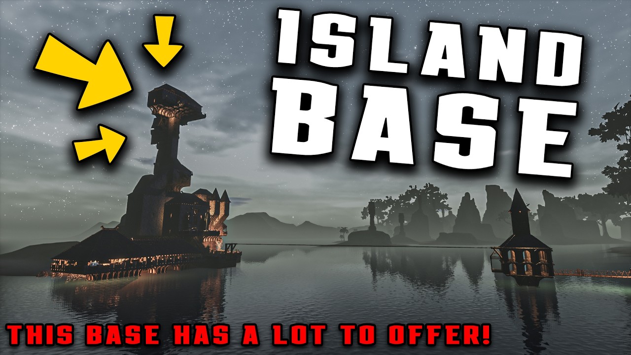 Live isolated on the island - This base has a lot to offer! | Conan Exiles