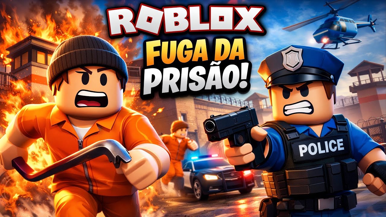 🔥 Roblox Fuga da Prisão: Escapei da Polícia no Último Segundo!