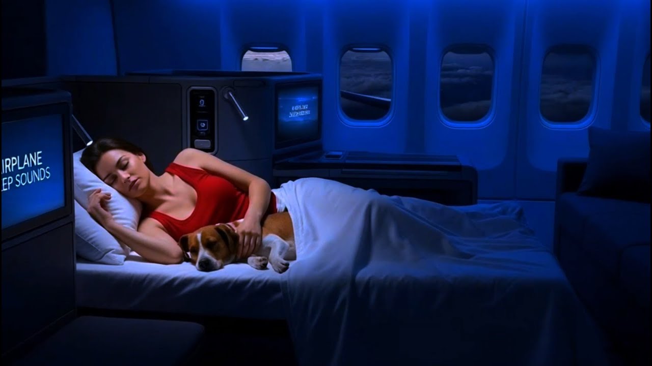 Звуки в салоне самолета ночью ✈️ Белый шум для глубокого и спокойного сна