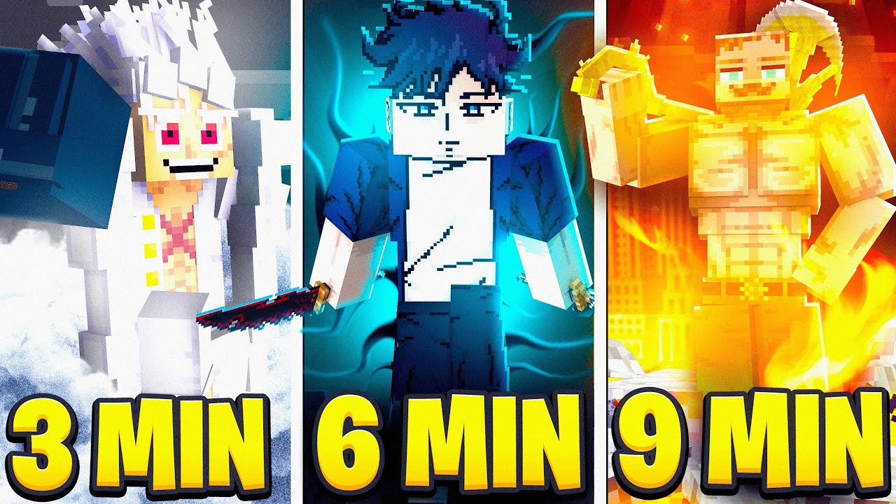 A CADA 3 MINUTOS dos ANIME 𝗡𝗢 MINECRAFT BEDROCK EDITION BORUTO !! ‹ Ine ›