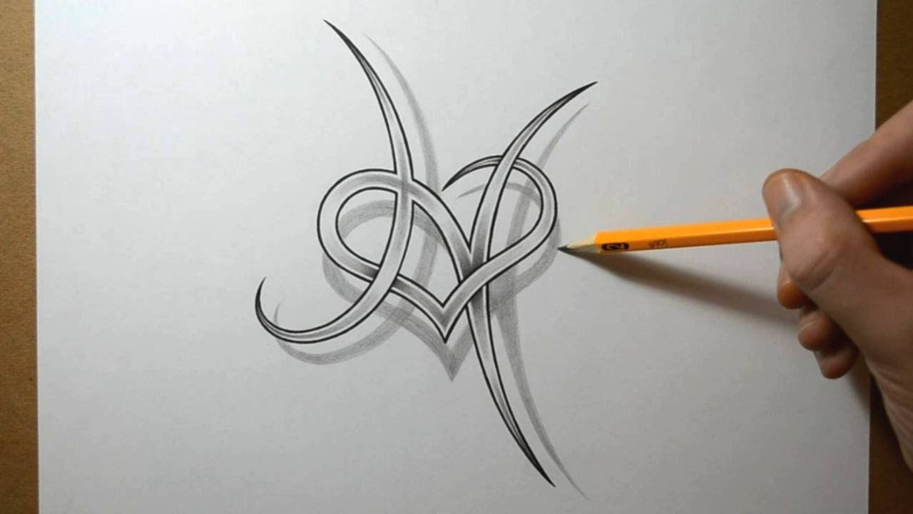 Designing a Letter H with a Heart Combined