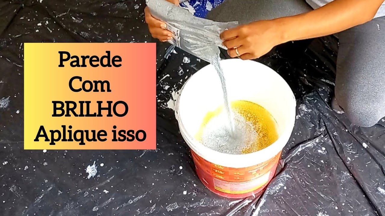 Como aplicar GLITTER  na parede PAREDE COM BRILHO
