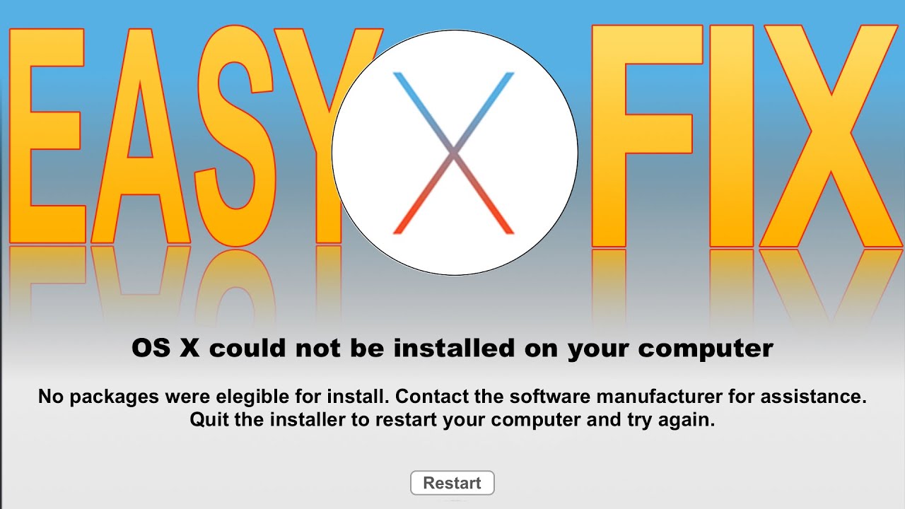 ЛЕГКОЕ ИСПРАВЛЕНИЕ / Не удалось установить OS X на ваш компьютер