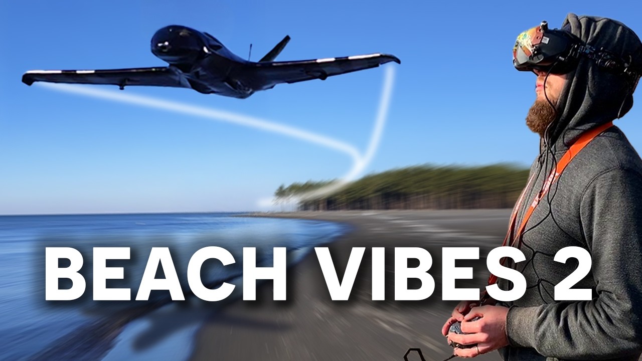 4K FPV fixed wing beach relax 2