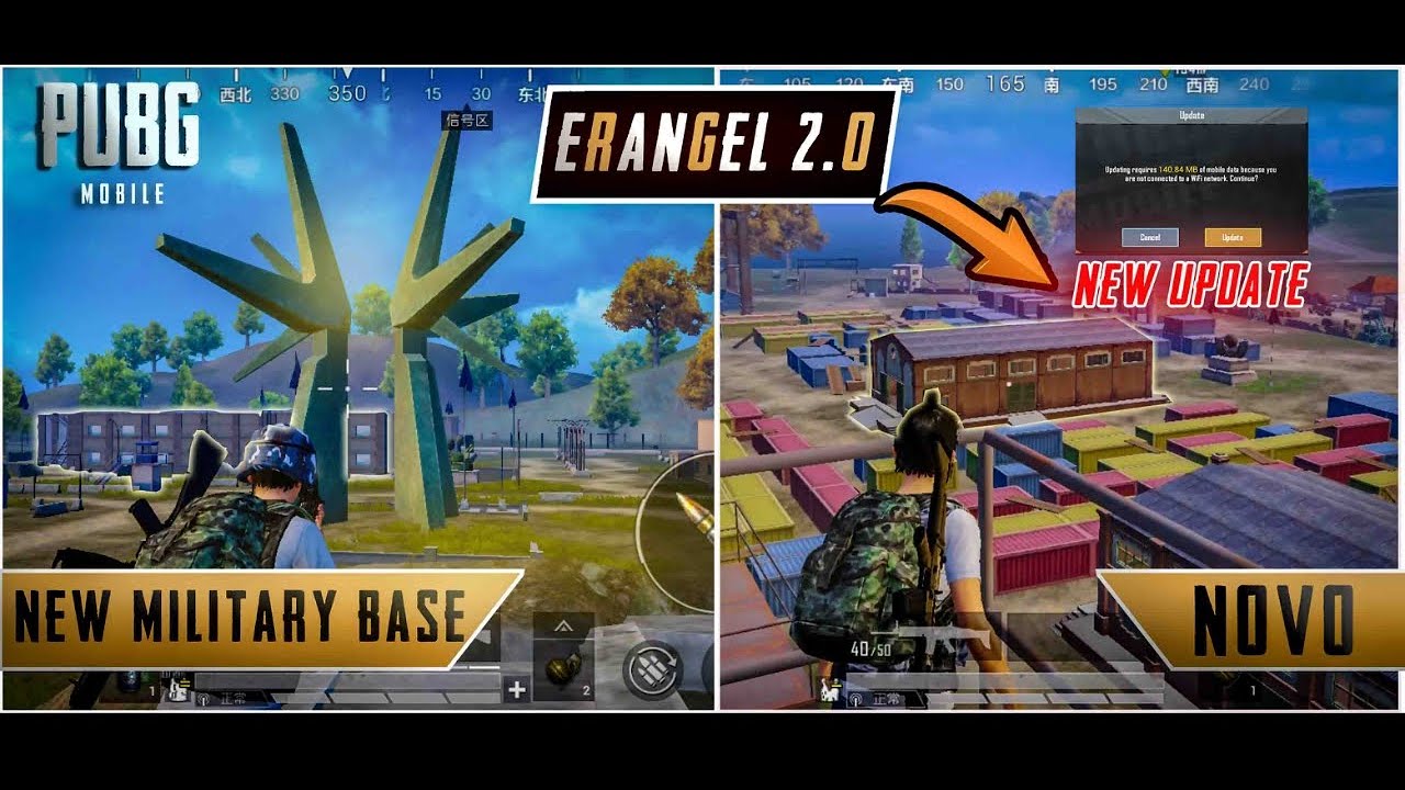 PUBG MOBILE NEW MILITARY BASE IN ULTRA HD GRAPHICS | ERANGEL 2.0 REVAMP NOVOREPNOYE |