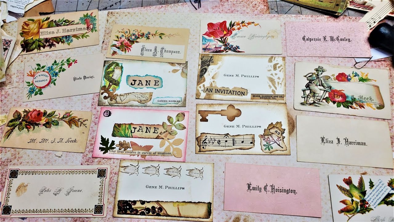 Junk Journal How to Make DIY Victorian Calling Cards for Your Junk Journals! The Paper Outpost! :)