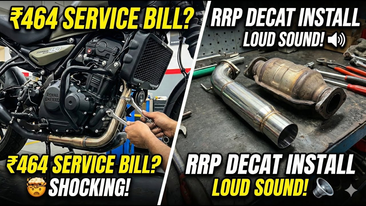 Guerrilla 450 2nd Service Cost SHOCKING! 🤯 ₹464 Only? + RRP Decat (Cat Delete) Sound Check
