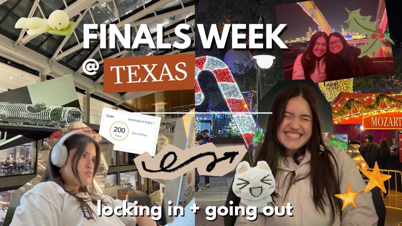 my first uni FINALS WEEK!!📚₊˚⊹ | studying, cafes & celebrating christmas in austin