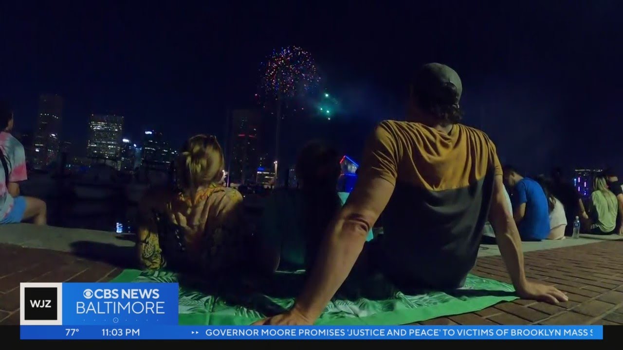 Fourth of July fireworks lit up Inner Harbor