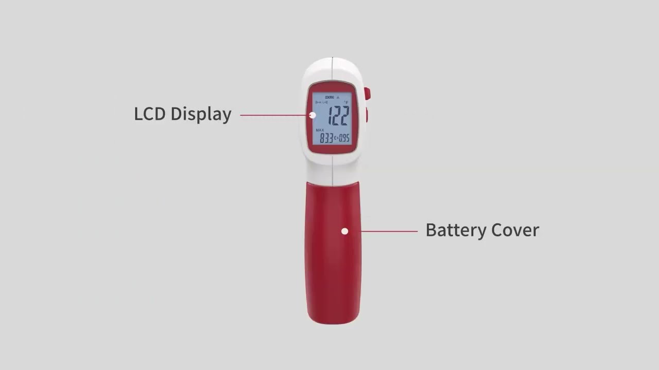 VCooklify IR-861 Precision Infrared Thermometer with Smart Alarms & Adjustable Emissivity