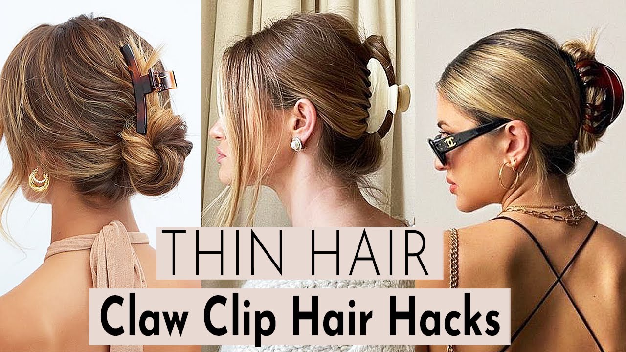 HOW TO: Claw Clip Hairstyles for THIN HAIR | How To Claw Clip Hair