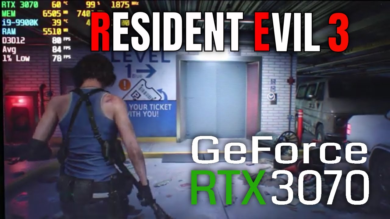 Resident Evil 3 Remake RTX 3070 OC with i9-9900K FPS Benchmark 1080p/4K in 2020