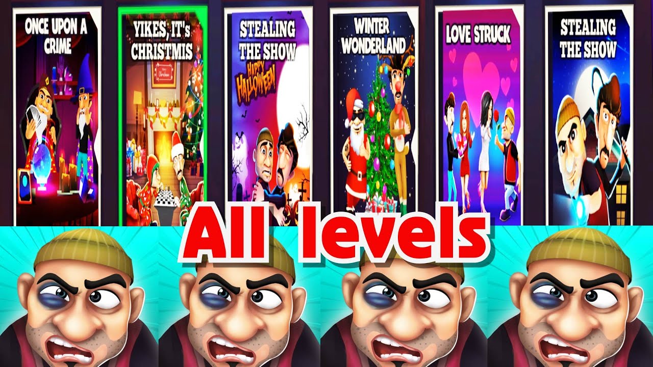 Scary Roabber Home Clash V1.10 All levels solutions - All chapters Guides