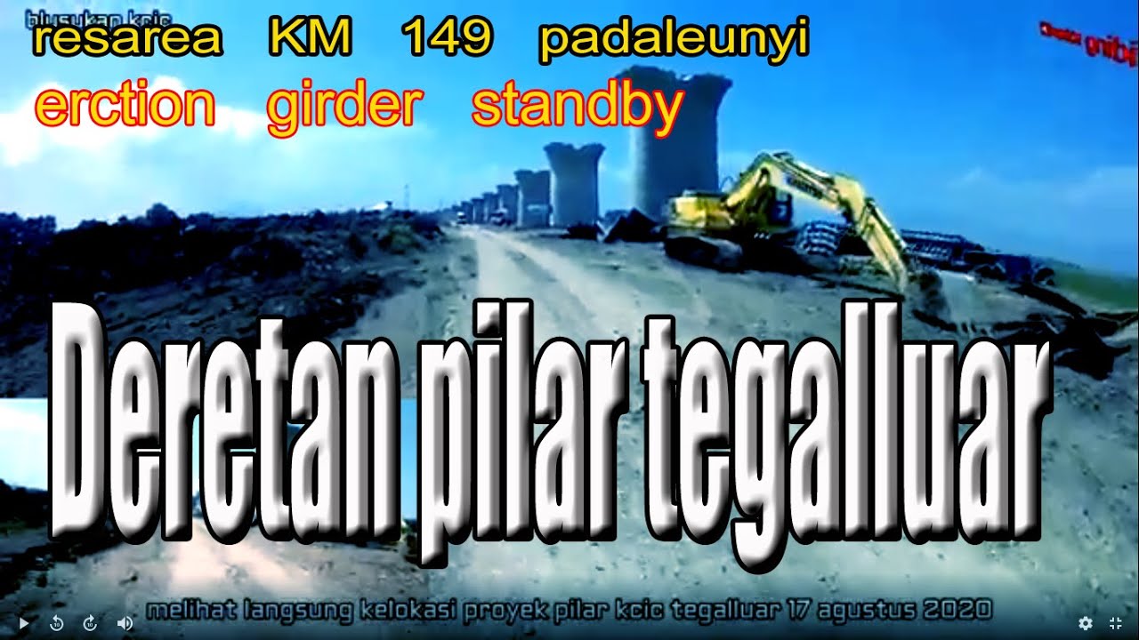 Deretan Pilar penyangga boxsgirder Kereta cepat lokasi tegaluar siap nunggu erection  km149 kcic2020