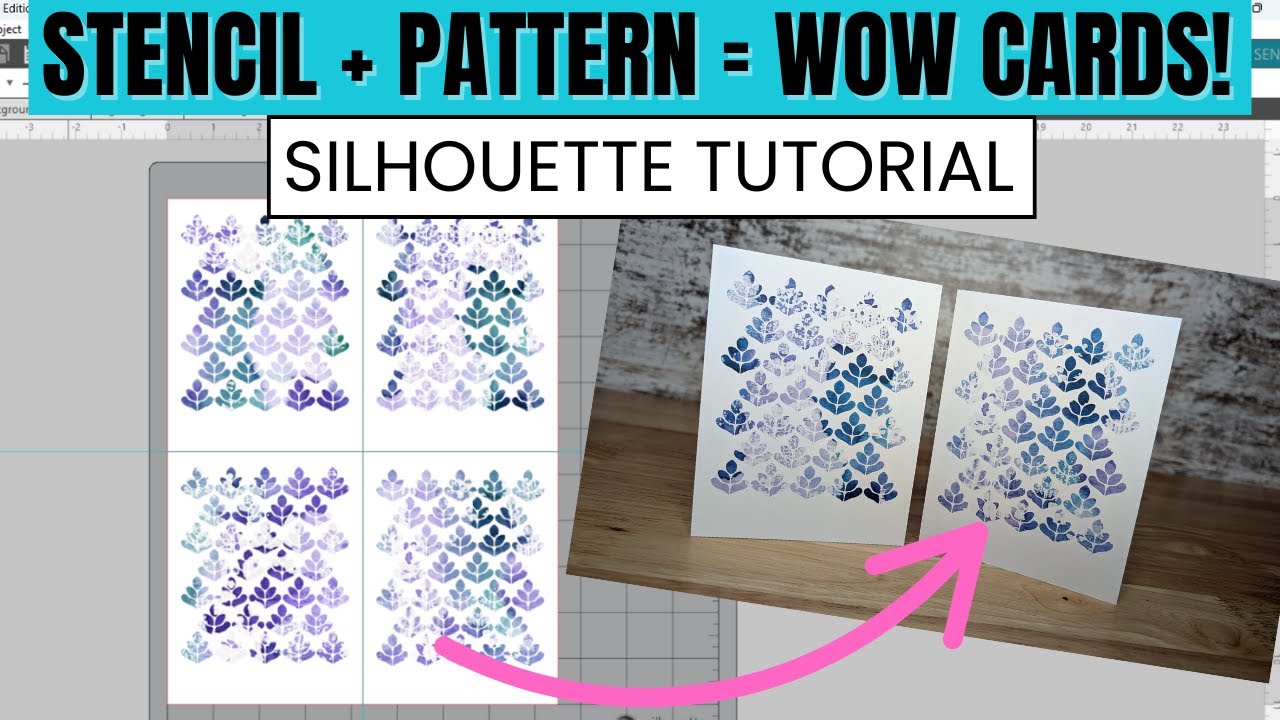 How to Make Stunning Card Backgrounds with Stencils & Digital Patterns in Silhouette Studio