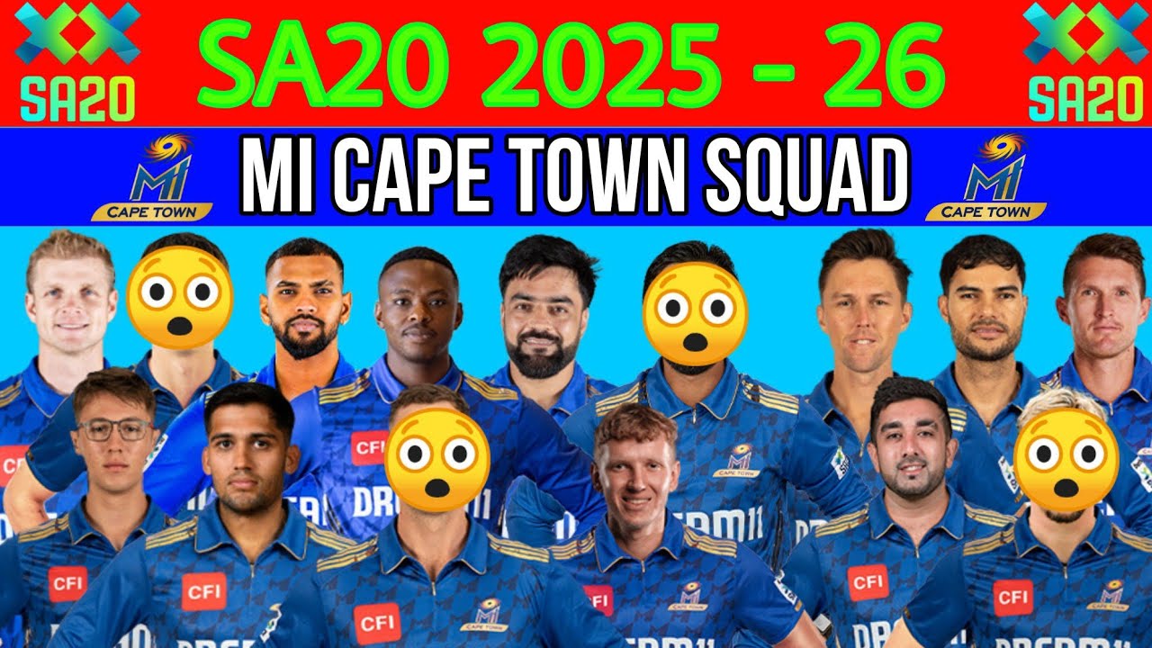 Состав SA20 2026 MI Cape Town | Состав SA20 MI Cape Town 2026 | Состав MI Cape Town для SA20 2026