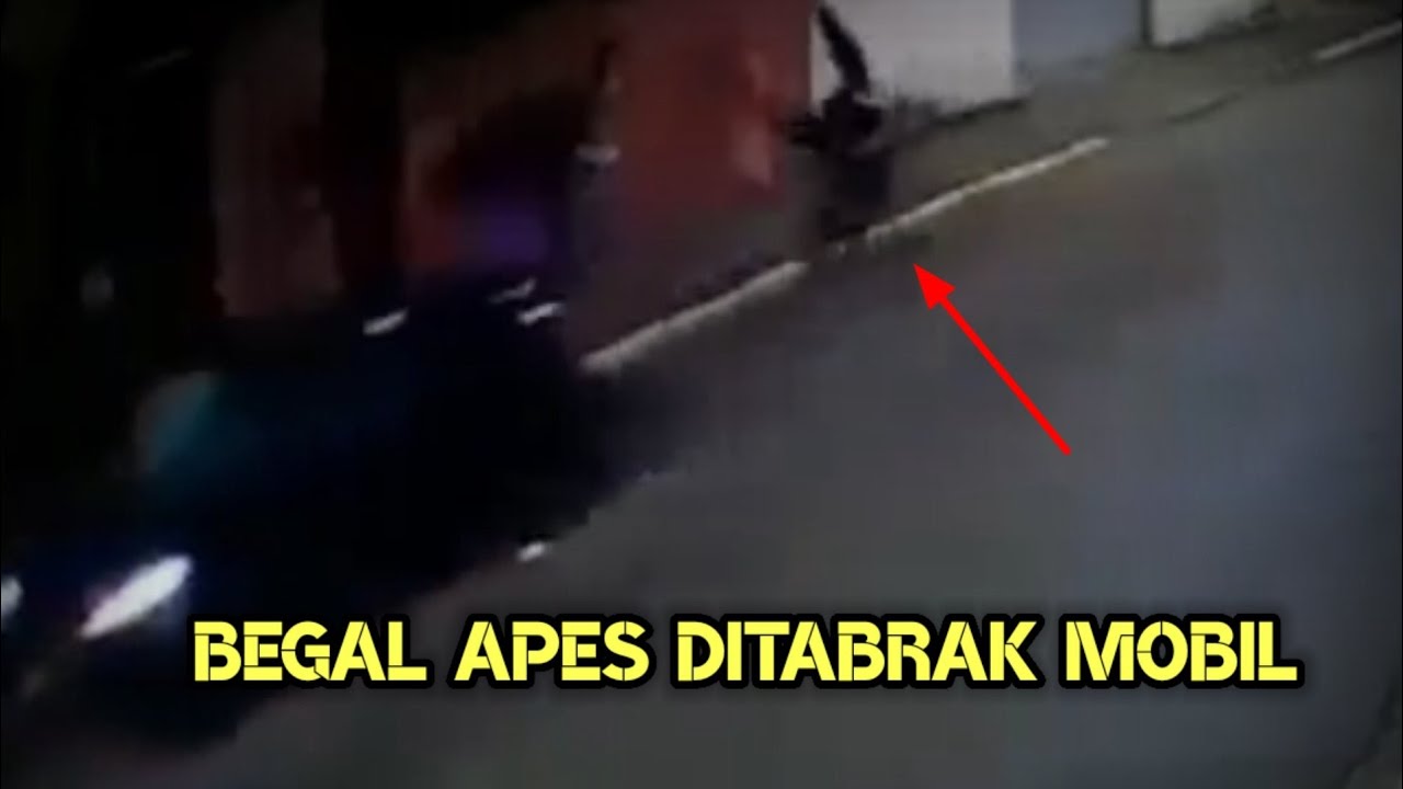 BEGAL APES DITABRAK MOBIL SAMPAI TERPENTAL