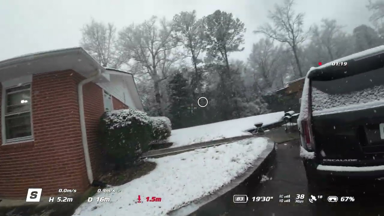 January Snow in Georgia 2026 AVATA 2 drone test flight💯💯💯 SNOW FLIGHT was successful 🇺🇸
