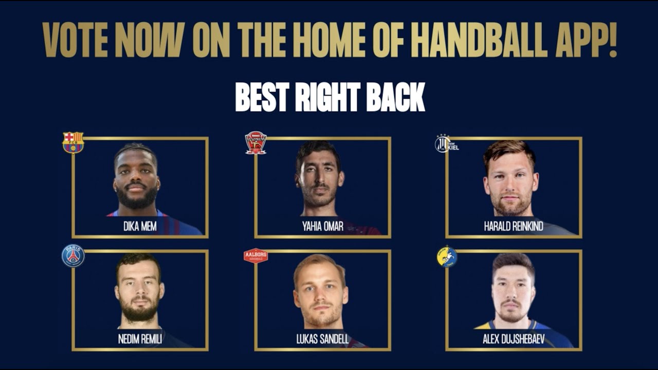 Best Right Back Nominees |&nbsp;EHF Champions League Men All-Star Team 2021/22