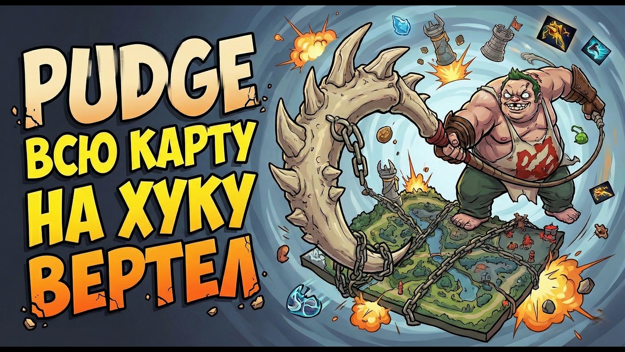 PUDGE ВСЮ КАРТУ НА ХУКУ ВЕРТЕЛ DOTA 2 PATCH 7.40c