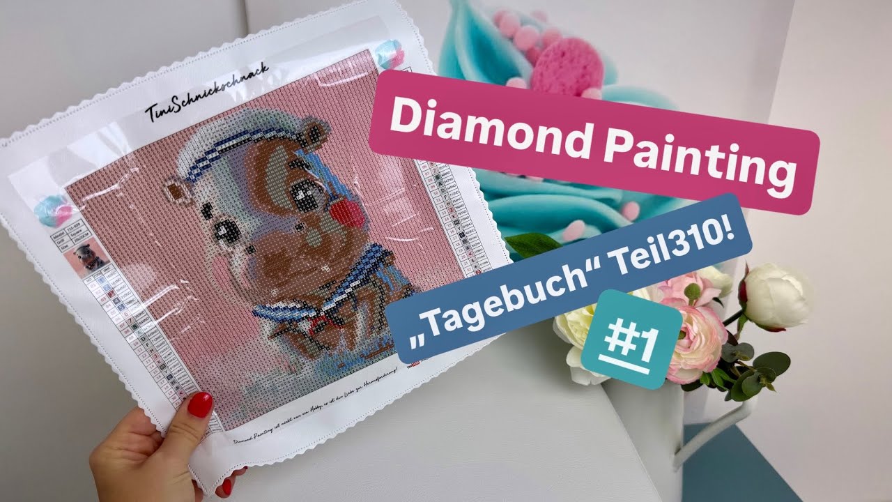 Diamond Painting „Tagebuch“ Teil310! 🙃💚 TEIL1! Ich habe kleine Feestaubstein Bilder für euch! 🤩