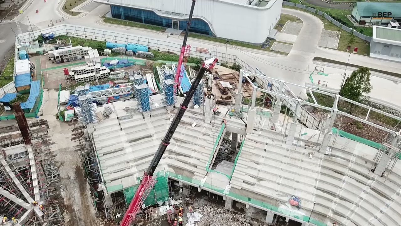 Proses Grouting Tribun Precast