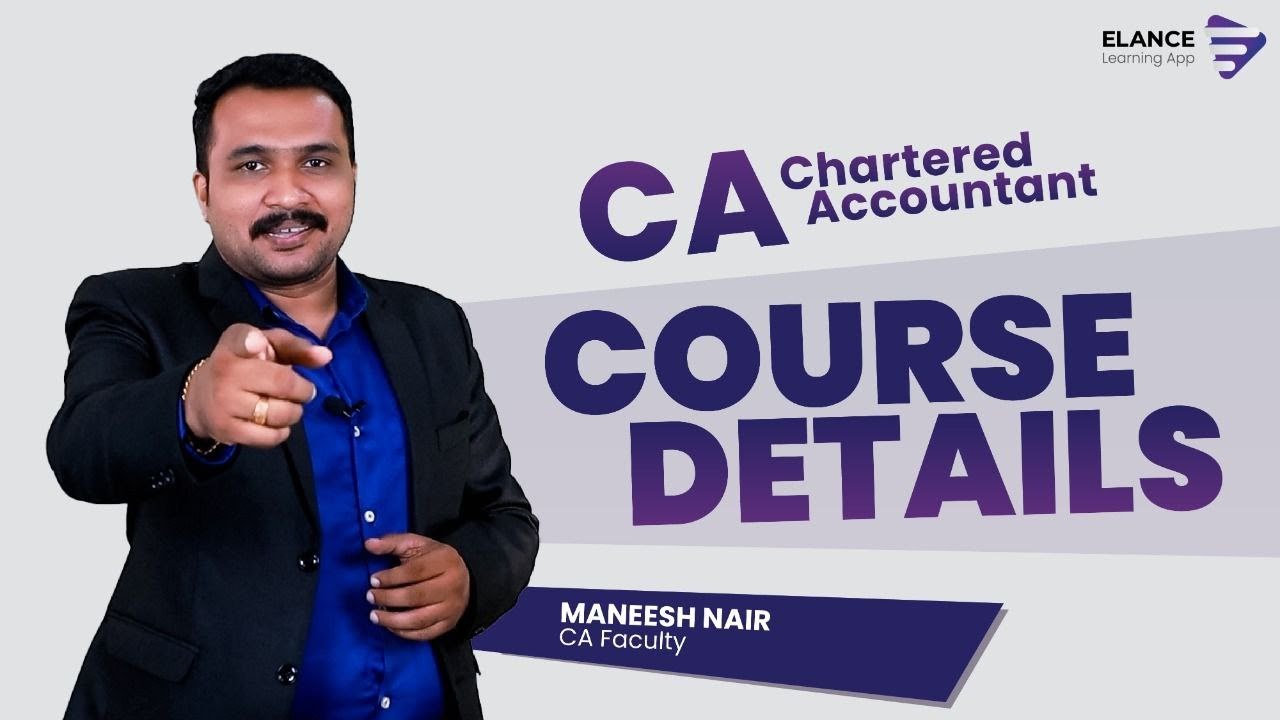 CA Course Details In Malayalam | Chartered Accountant | Elance Learning App