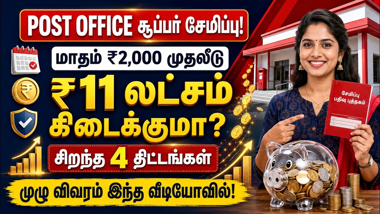 மாதம் ₹2,000 முதலீடு செய்தால் ₹11 லட்சம் கிடைக்குமா  Post Office சிறந்த 4 சேமிப்புத் திட்டங்கள்