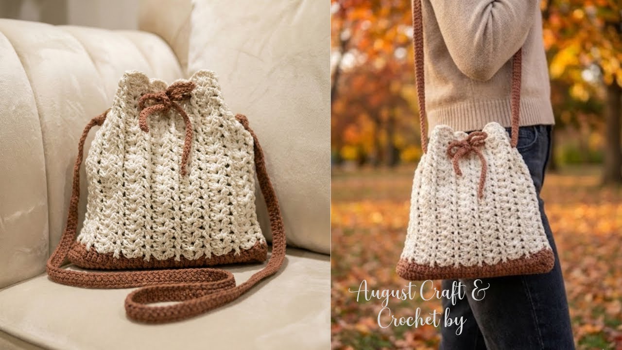Easy Crochet Crossbody bag step by step. 