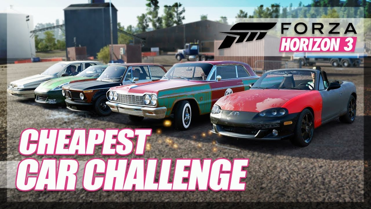 Forza Horizon 3 - The CHEAPEST Car Challenge! (Demolition Fun)