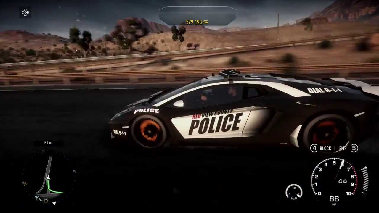 PS4 NFS Rivals: Lamborghini Aventador Patrol Cop