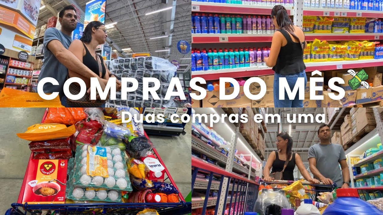 COMPRAS DO MÊS, CARRINHO CHEIO, DUAS COMPRAS EM UMA 