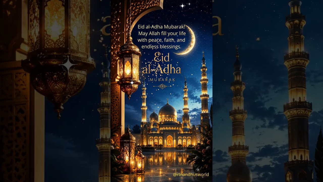 Eid al-Adha Mubarak 2026 |🌙 Beautiful Bakrid Wishes Status |Id-ul-Zuha wishes