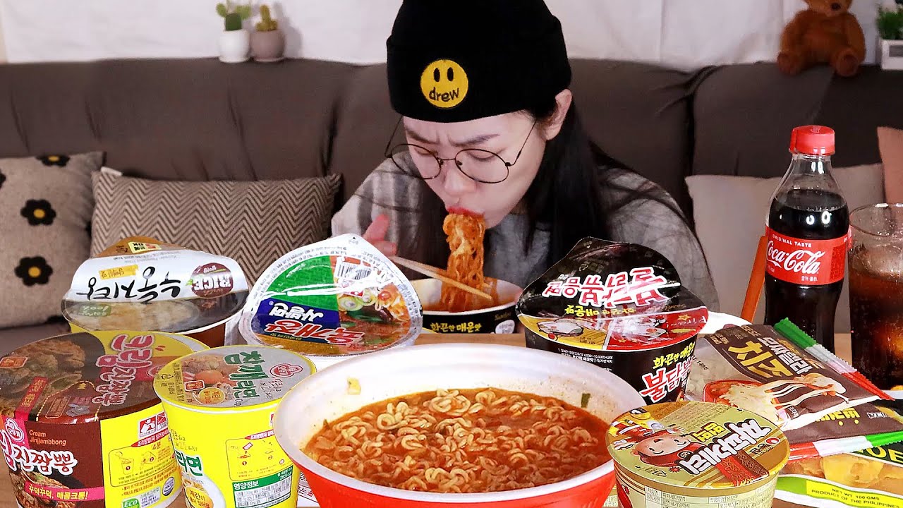24시간공복🍜라면??모조리다 씹어먹어 줄게!굶주린 편의점 라면먹방Convenience store ramen mukbangコンビニラーメンモッパンMì gói Hàn Quốc