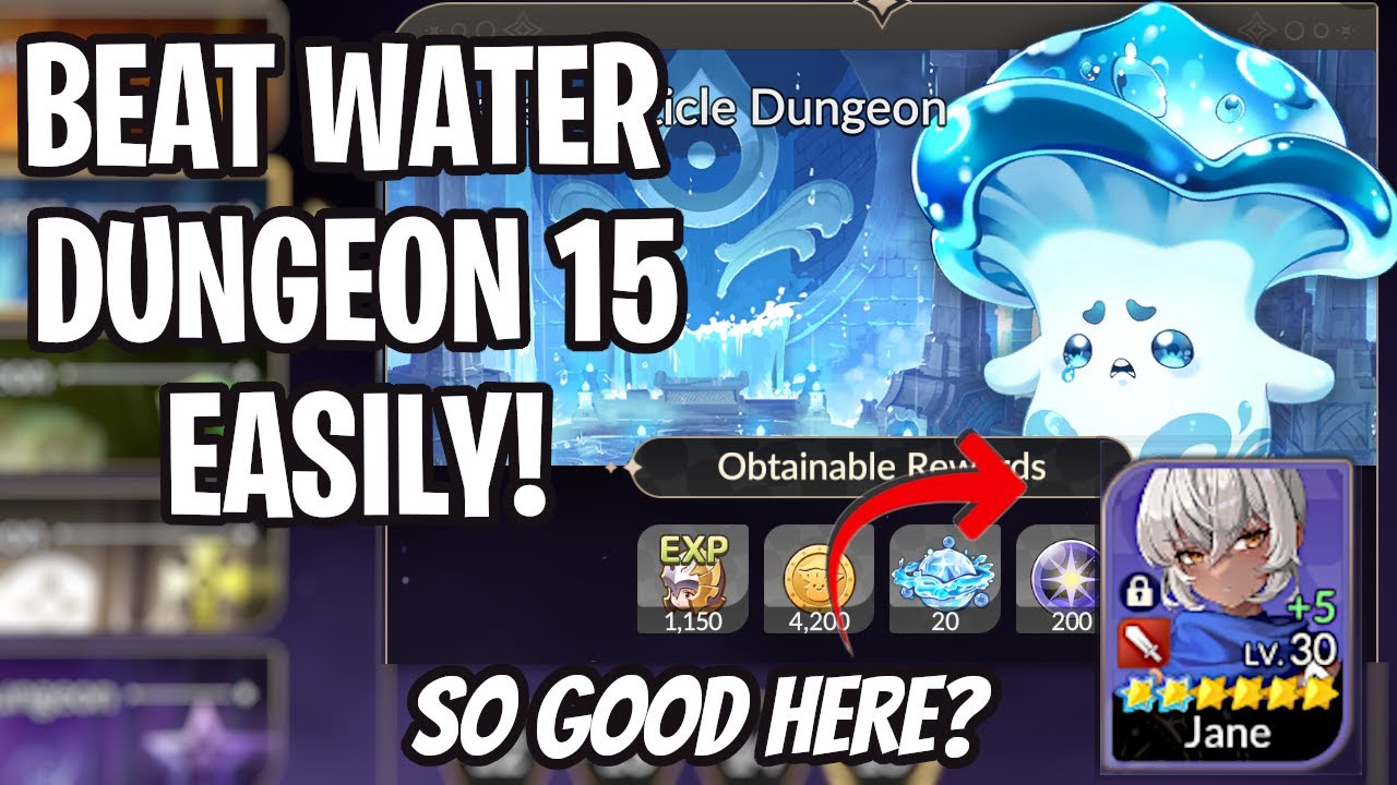 Zesp&oacute;ł i przewodnik poziomu 15 Water Power-Up Dungeon [Seven Knights: Rebirth]