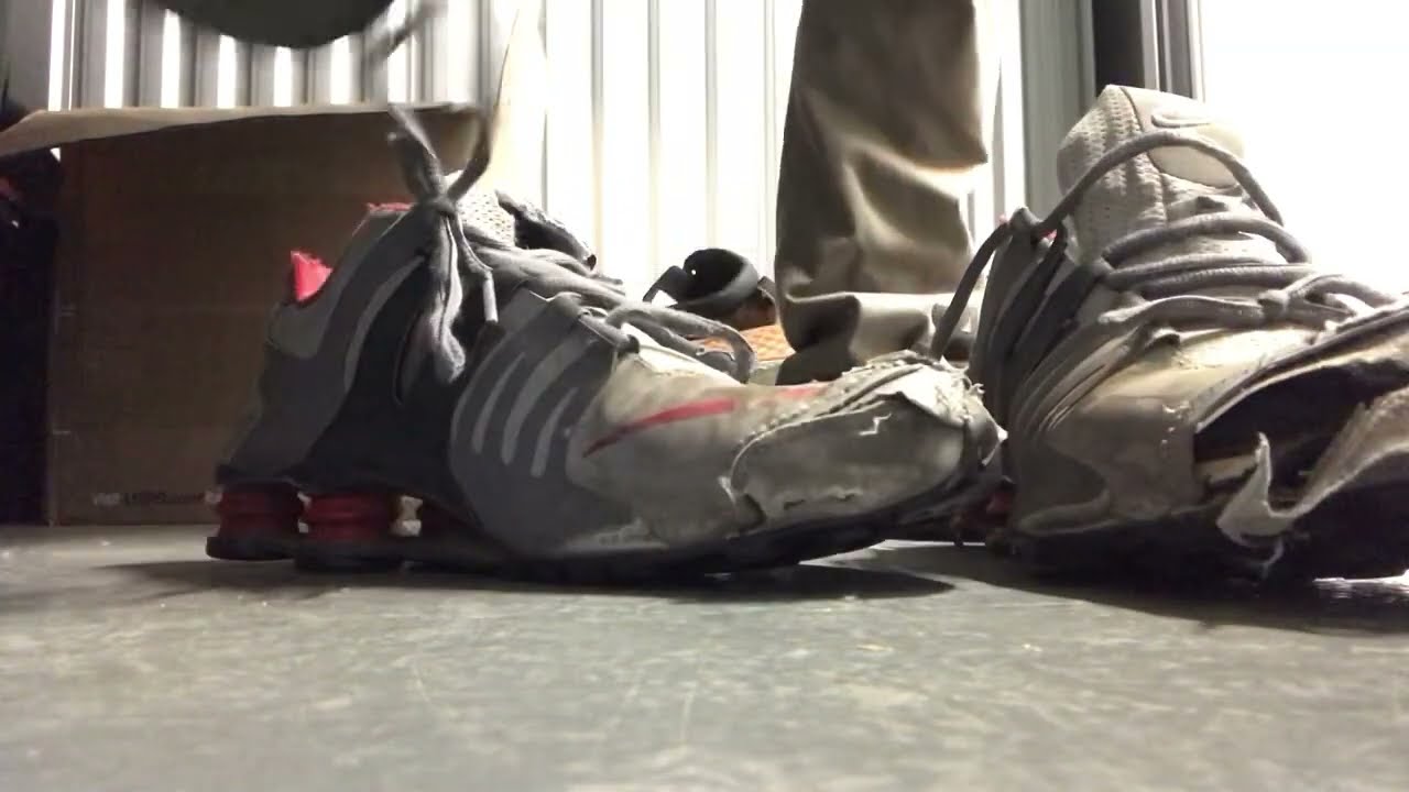 Enjoying Talking Nike Shox, Puma Roma & Trashed Rockport Loafers At My Storage Unit!