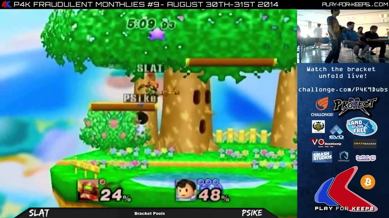 P4K 9 - Slat (Samus, Link) vs PSike (Ness) - Pools - Project M