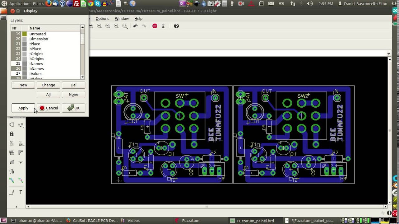 Como panelizar placas facilmente com o Eagle PCB