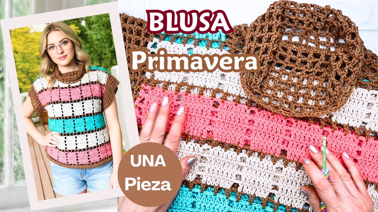 🔴TUTORIAL! C&oacute;mo tejer Blusa a Crochet F&Aacute;CIL en 1 Sola Pieza! TODAS las Tallas ( Paso a Paso)