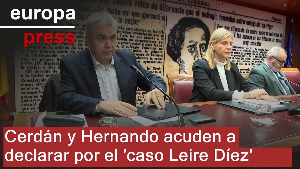 Cerdán y Hernando acuden a declarar ante el juez del 'caso Leire Díez' en calidad de testigos