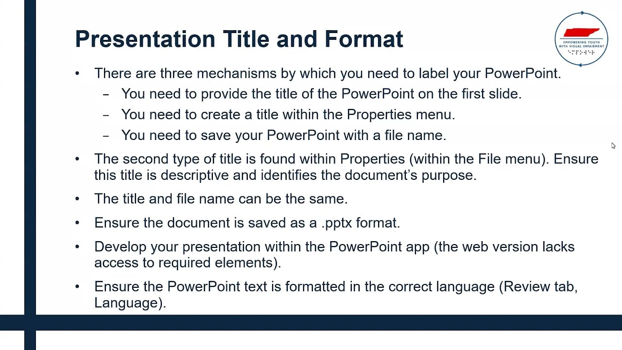 Presentation Title and Format (Slide 3)