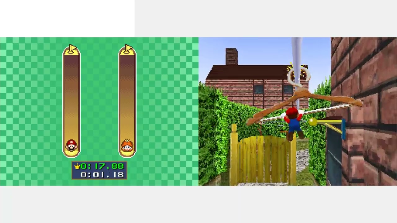 Duel Minigame Hanger Management Mario Party DS Nintendo Ds