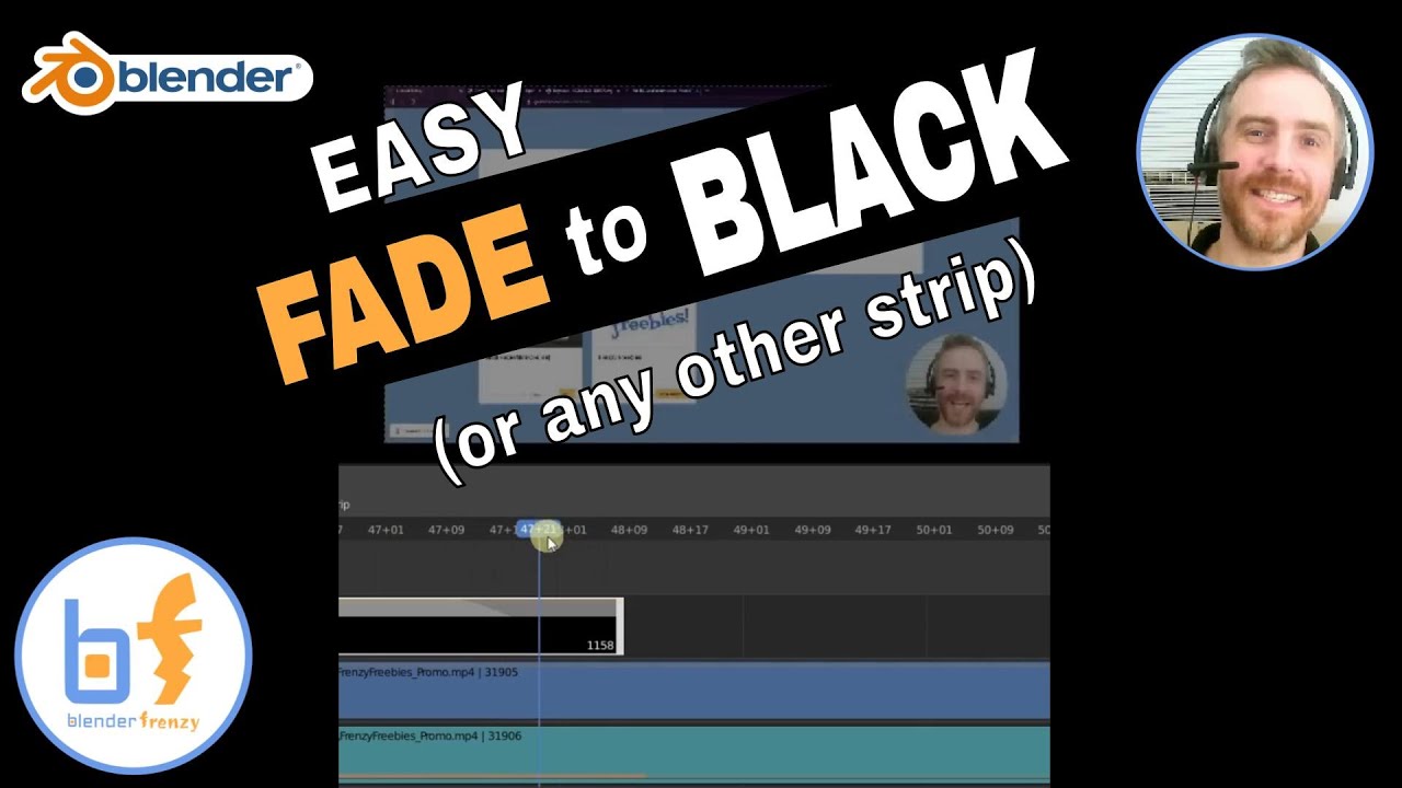 Fade In/Out to Black or any other strip in Blender's Video Sequence Editor (VSE)