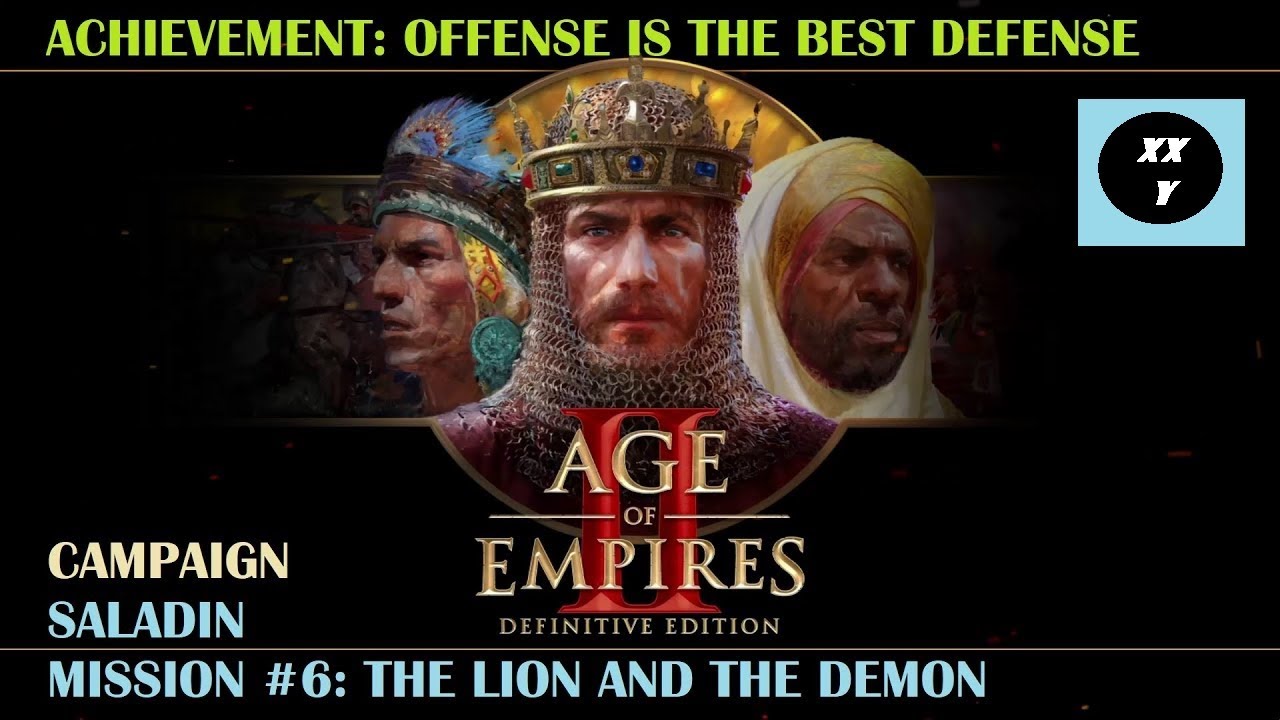AOE 2 DE - Saladin - Mission 6 - The Lion and the Demon - Offense is the Best Defense - HARD